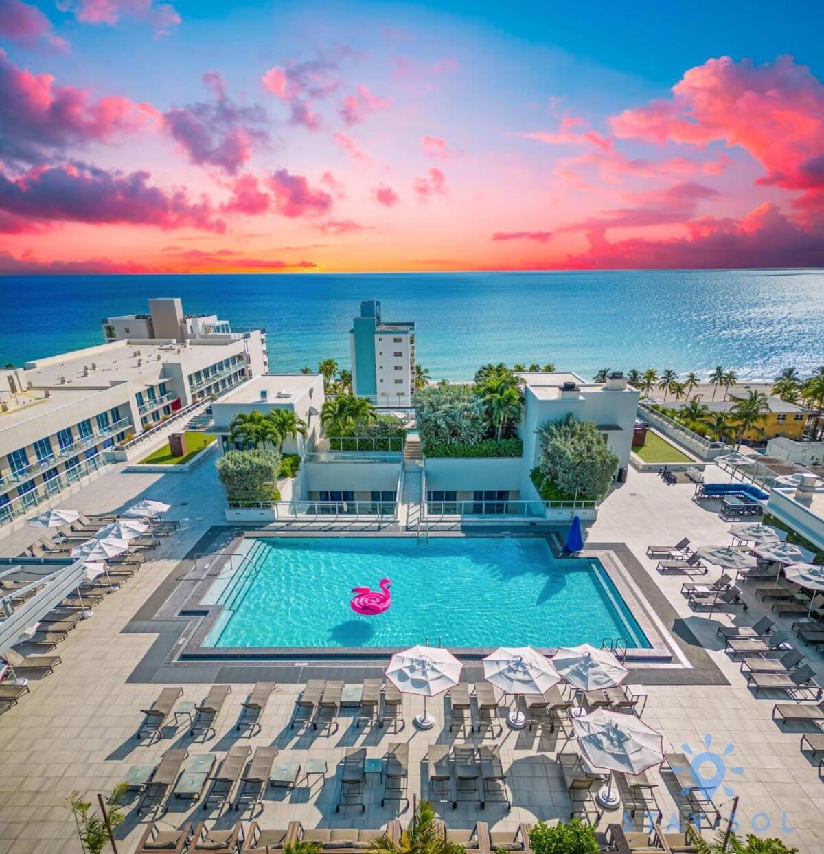 Rooftop Pool & Hot Tub - Gym - Hollywood Beach Eksteriør billede