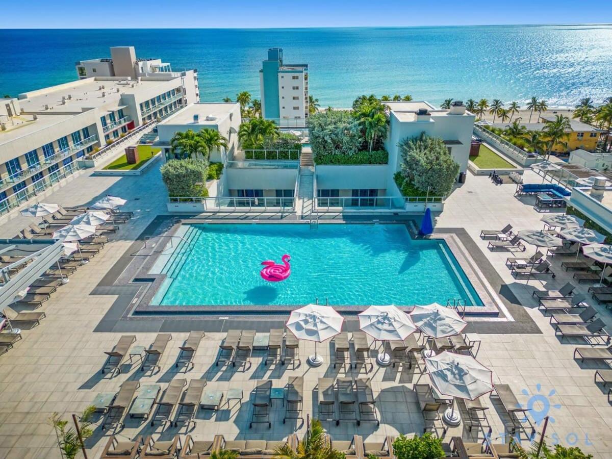 Rooftop Pool & Hot Tub - Gym - Hollywood Beach Eksteriør billede