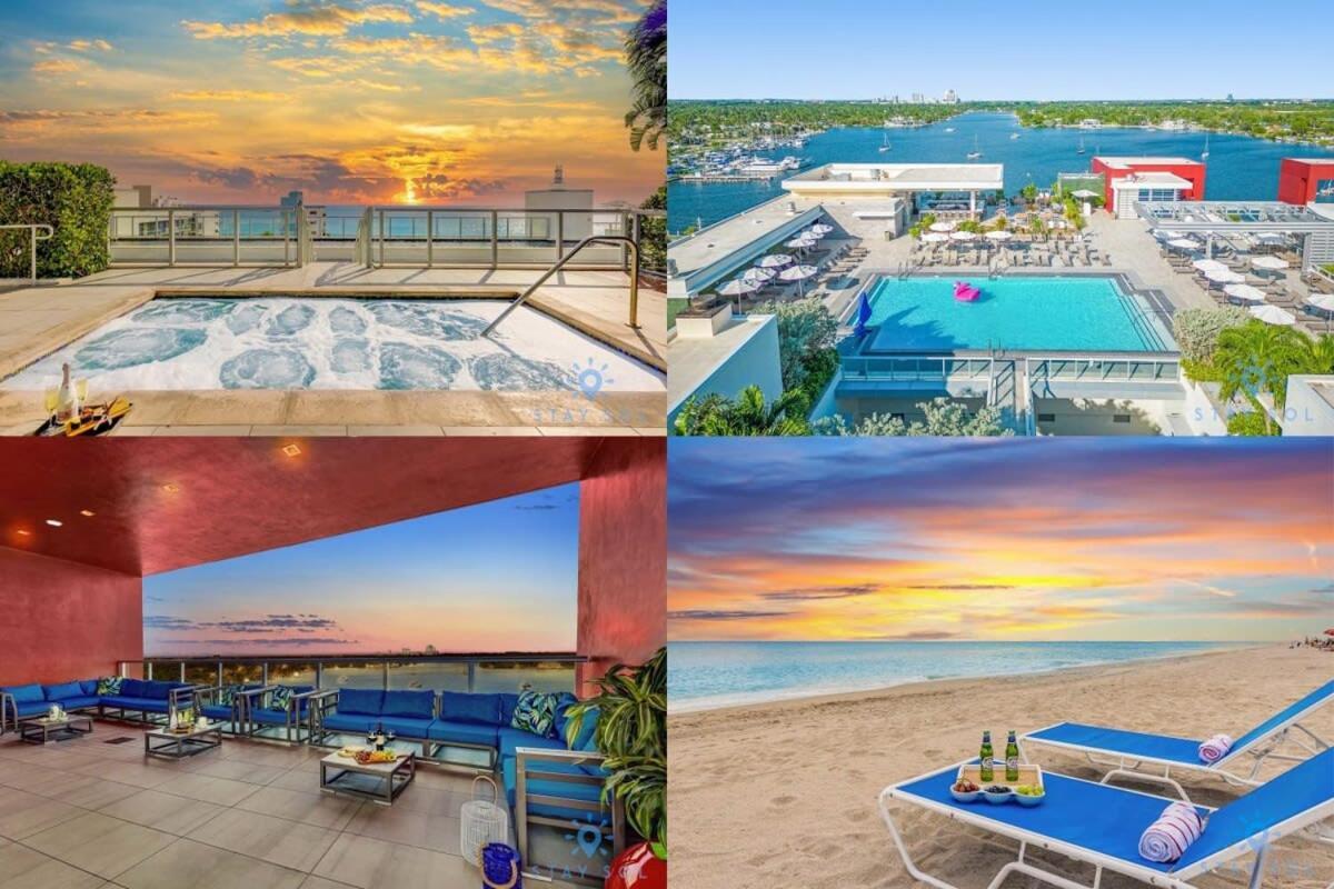 Rooftop Pool & Hot Tub - Gym - Hollywood Beach Eksteriør billede